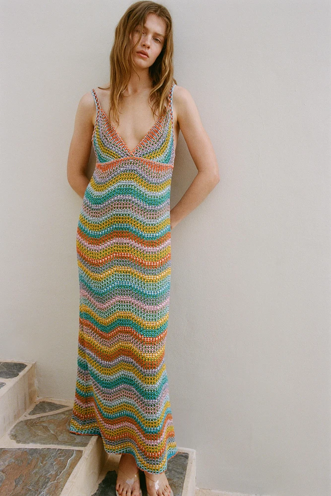 ROBE À BRETELLES EN MAILLE