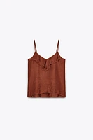 RUFFLED LACE TOP