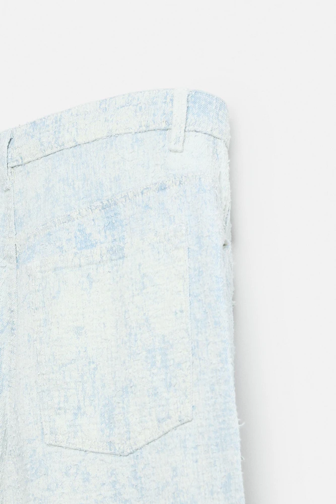 JEAN COUPE BAGGY FINI GRATTÉ