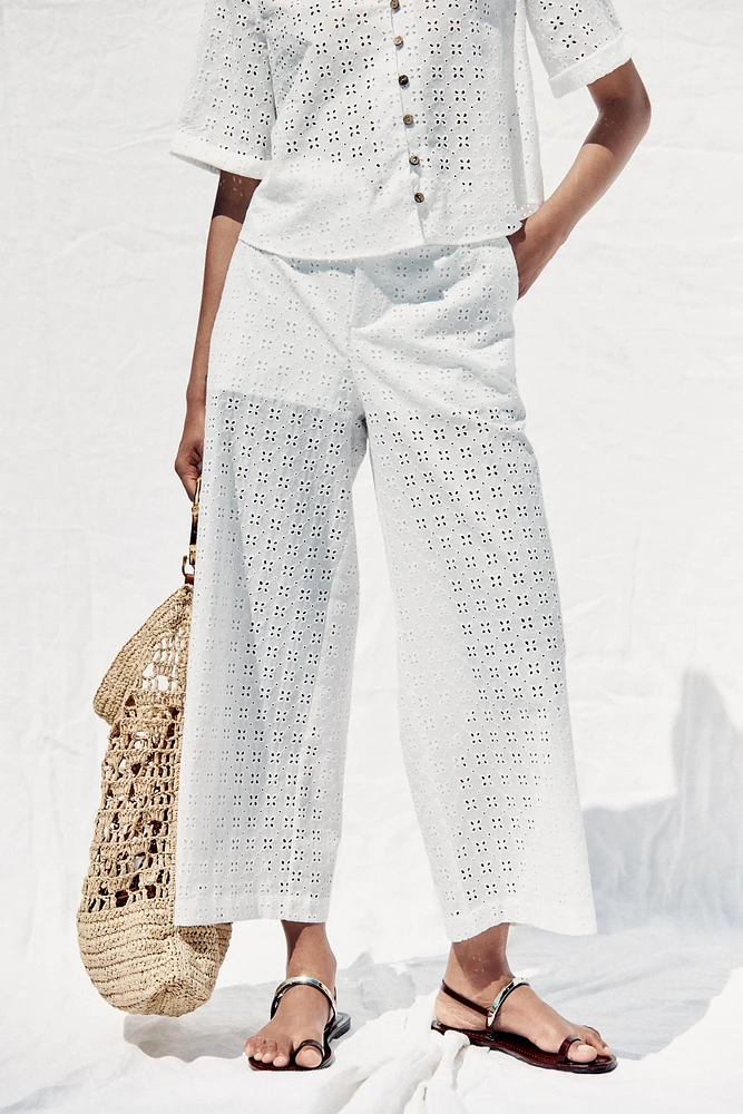 OPENWORK EMBROIDERY CULOTTES