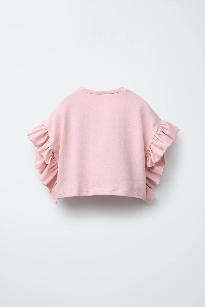 RUFFLED T-SHIRT
