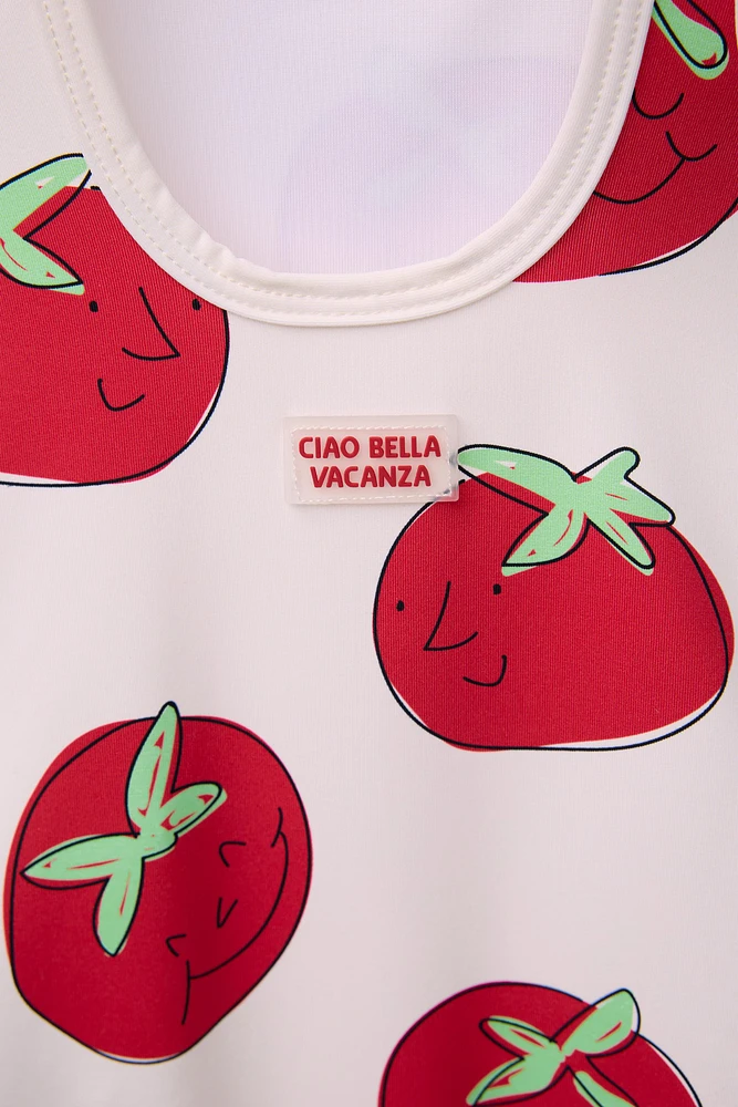 2-6 ANS/ MAILLOT DE BAIN TOMATES