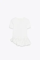 PEPLUM COMBINATION T-SHIRT