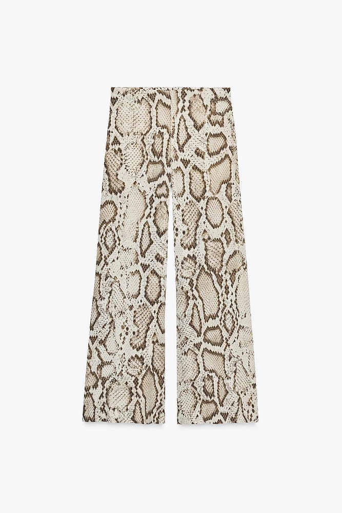 PANTALON SEMI-TRANSPARENT IMPRIMÉ ANIMAL ZW COLLECTION