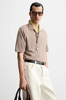 VISCOSE KNIT POLO SHIRT