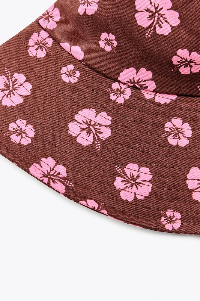 PALM TREE BUCKET HAT