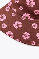 PALM TREE BUCKET HAT