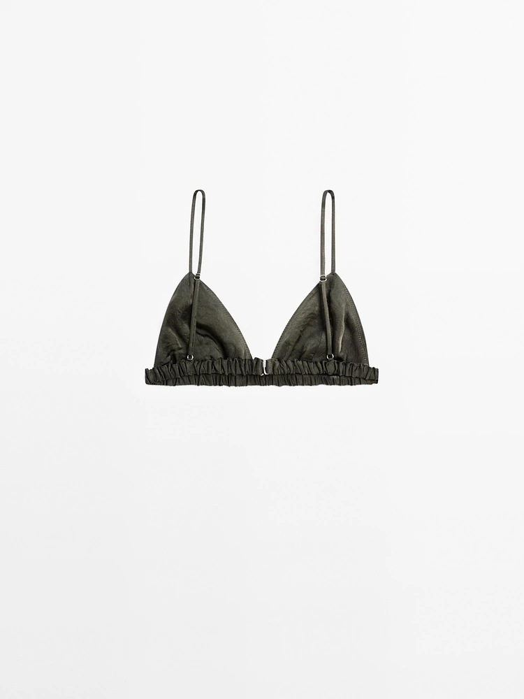 Soutien-gorge triangle satiné élastique - STUDIO