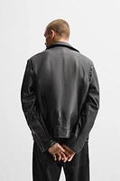 FAUX LEATHER BIKER JACKET