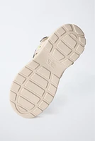 CROCHET EFFECT TECHNICAL SANDALS