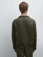 100% linen overshirt
