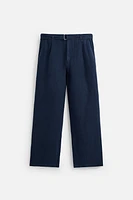 PANTALON 100 % LIN CEINTURE