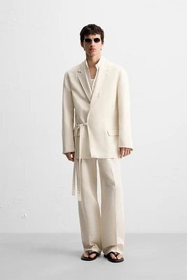PLEATED SUIT PANTS