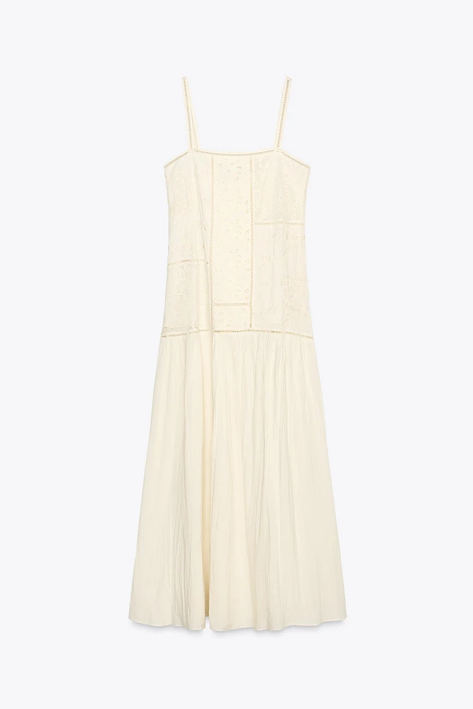 ZW COLLECTION PATCHWORK EMBROIDERED DRESS
