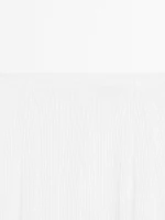 Pleated skirt with godet detail