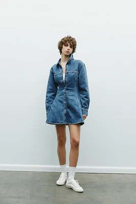 TRF DENIM MINI DRESS