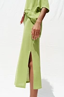JUPE MIDI EN MAILLE
