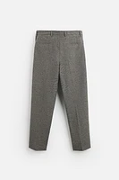 SLIM FIT STRUCTURED PANTS