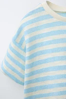 RUSTIC WOVEN STRIPE T-SHIRT