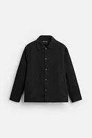 TEXTURED WEAVE OVERSHIRT