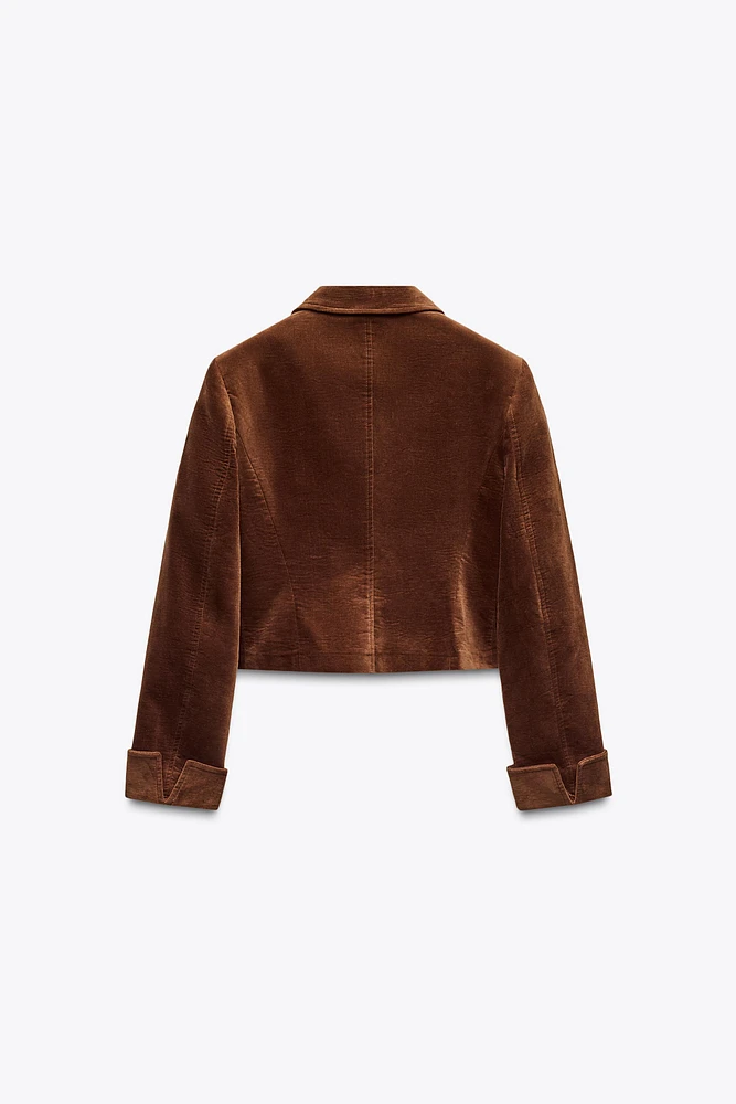 VESTE COURTE EN VELOURS