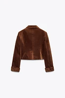 VESTE COURTE EN VELOURS