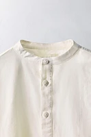 6-10 YEARS/ LIMITED EDITION MANDARIN COLLAR POPLIN SHIRT