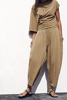 PANTALON LARGE 7/8 DÉLAVÉ