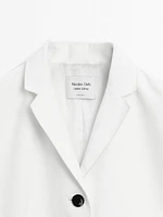 Blazer long en cuir et daim - Limited Edition