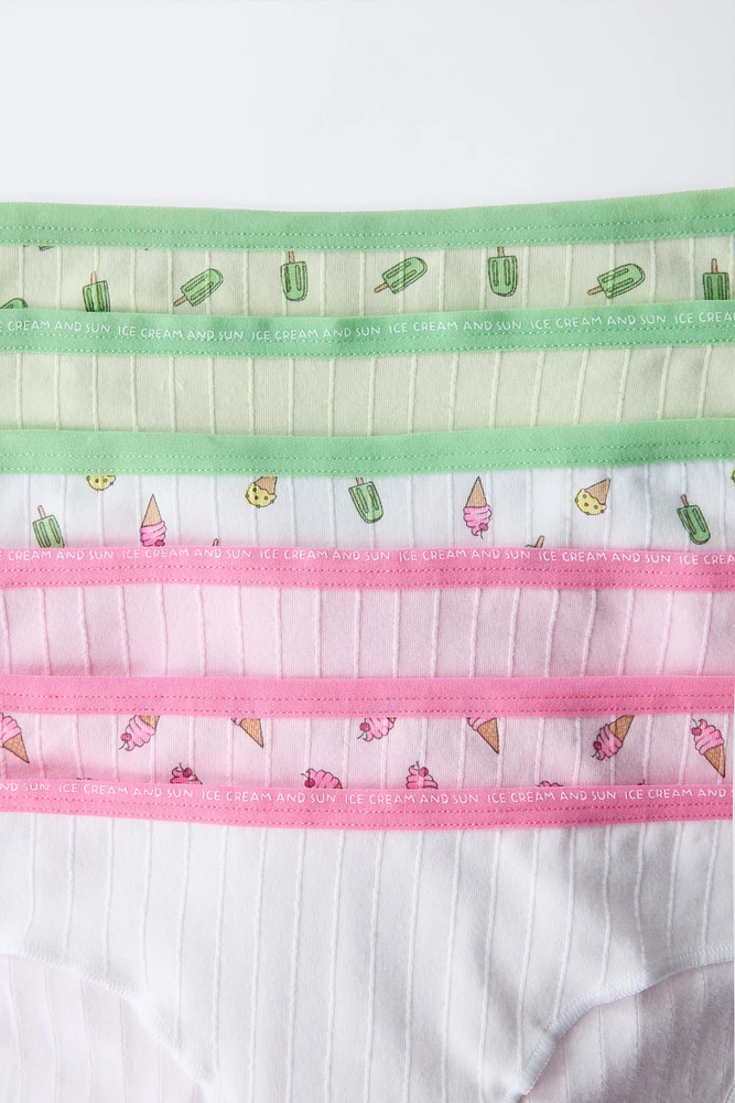 6- ANS/ LOT DE SIX CULOTTES GLACES