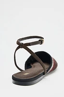 BRAIDED UPPER SLINGBACK BALLET FLATS