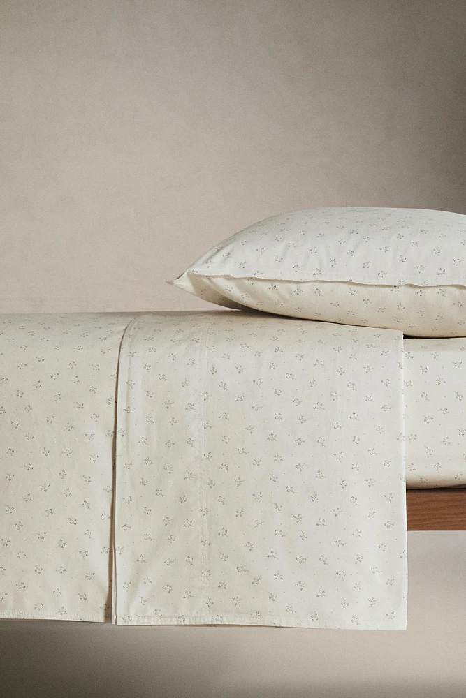 DRAP-HOUSSE ENFANT COTON MINIFLEUR