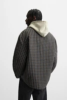 QUILTED PLAID OVERSHIRT