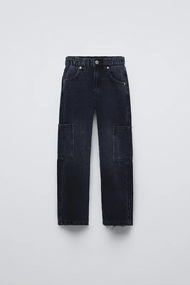 WASHED CARGO JEANS