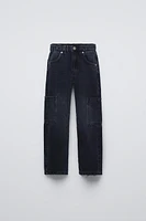 WASHED CARGO JEANS