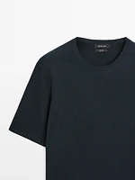 100% cotton short sleeve knit sweater