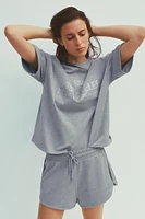 METALLIC THREAD PLUSH SWEATSHIRT