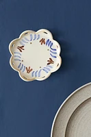 CERAMIC SIDE PLATE WITH FLORAL MOTIFS