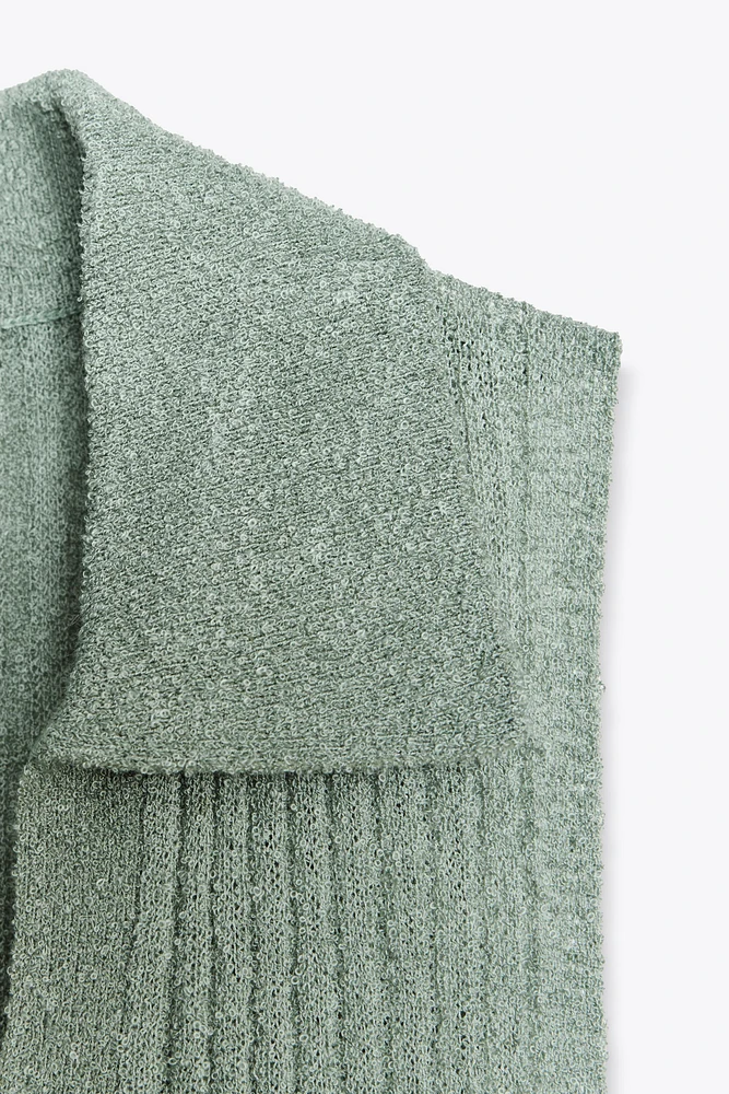 ROBE LONGUE EN MAILLE COUPÉE