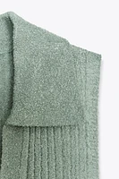 ROBE LONGUE EN MAILLE COUPÉE