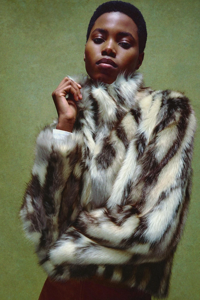 FAUX FUR COAT ZW COLLECTION