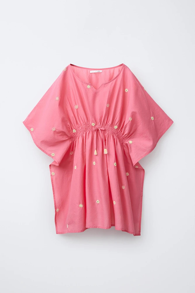 CAFTAN BRODÉ AVEC MIROIRS