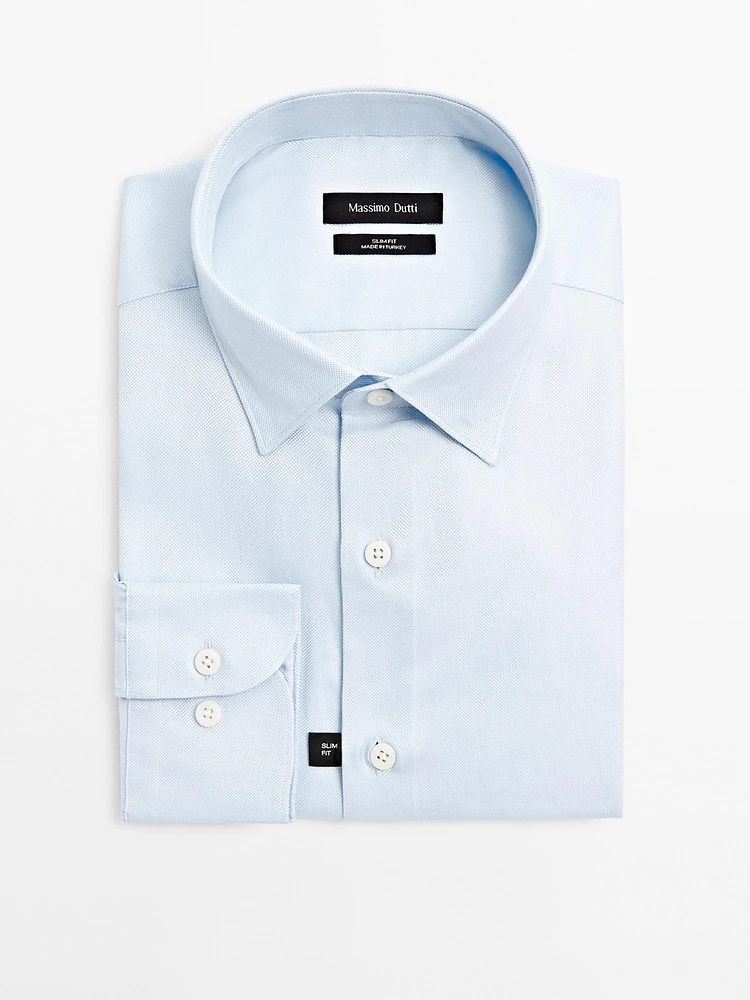 Slim fit 100% cotton Oxford shirt