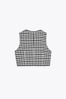 GILET STRUCTURÉ PIED-DE-POULE