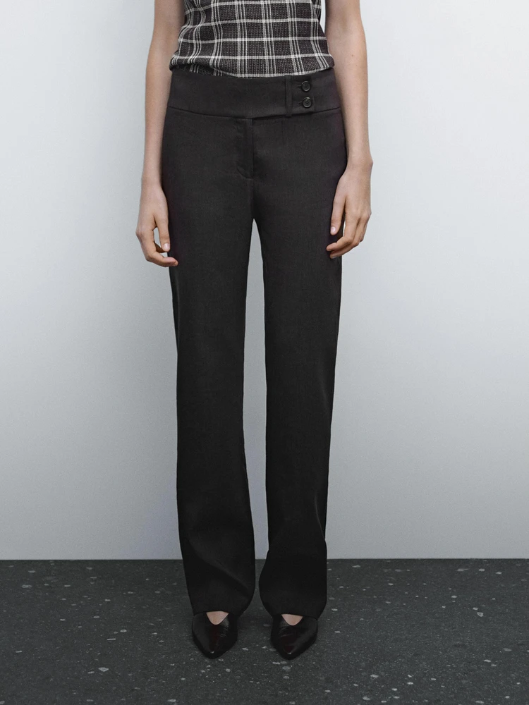 Pantalon flare stretch