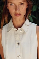 GILET COURT EN JEAN Z1975