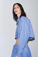 CHEMISE COURTE EN POPELINE