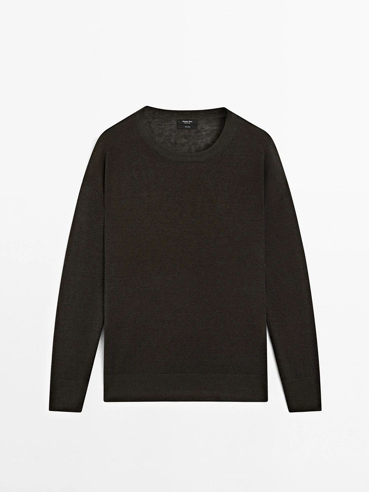 100% linen oversize knit sweater