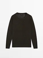 100% linen oversize knit sweater
