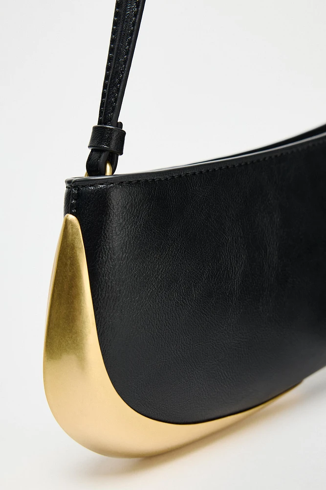 METAL DETAIL SHOULDER BAG